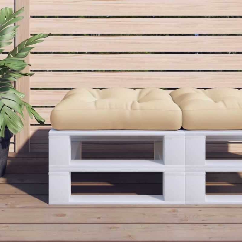 Palettenkissen Beige 58x58x10 Cm Stoff Vidaxl