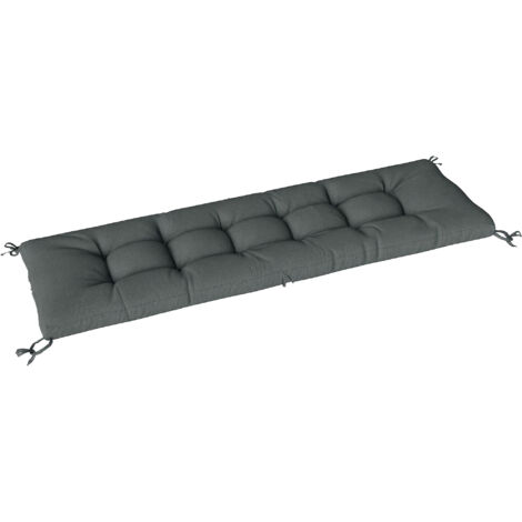 Palettenkissen Abnehmbar Sitzkissen mit Befestigungsbändern Palettenpolster für die meisten Liegen 198x65x13cm Dunkelgrau