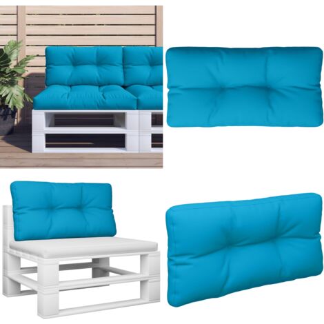 Palettenkissen Hellblau 80x40x12 cm Stoff - Sitzkissen - Palettenkissen - Gartenkissen - Außenkissen - Dekokissen - Home & Living