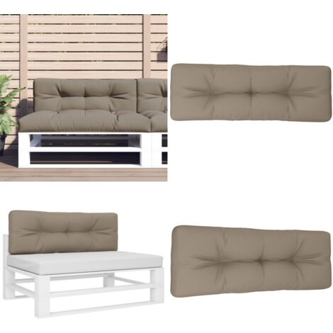 Palettenkissen Taupe 120x40x12 cm Stoff - Sitzkissen - Palettenkissen - Gartenkissen - Outdoorkissen - Polstersitz - Home & Living