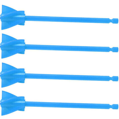 Palettes de mélangeur de résine, mélange uniforme et solide, 5 lames, fixation de perceuse à peinture réutilisable, bleu, 4 pièces
