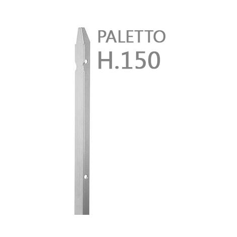 PALETTO A T ALTEZZA 150 CM SEZIONE MM 30X30X3 ZINCATO PALO COLORE ZINCO DA GIARDINO RECINZIONE IN FERRO