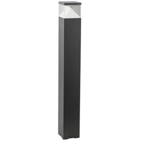 Paletto Alto Moderno Diamond Alluminio Grafite E Termoplastica 12W Led 4000K
