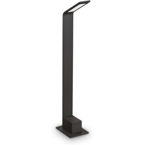 Paletto Contemporaneo Agos Alluminio Nero Led Integrato 6,5W 3000K Ip54