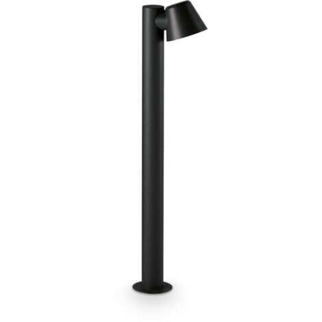 Paletto Contemporaneo Gas Alluminio Nero 1 Luce Gu10 35W Ip43