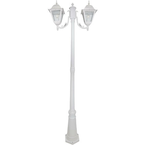Paletto da Esterno Lampione H200 cm Bauer New York Bianco