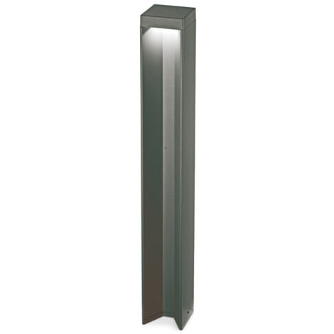 Paletto Da Esterno Moderna Kurt Metallo Antracite Led 12W 3000K Luce Calda