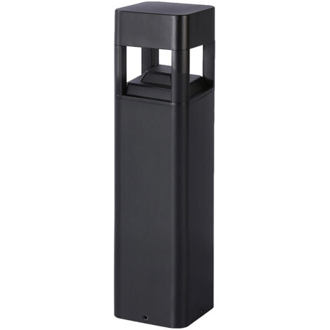 Paletto da giardino quadrato nero 40cm LED 10W Italux