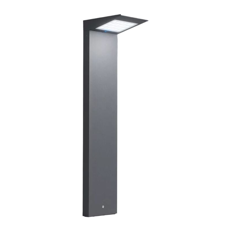 Borne de terre led solaire 2,2 w alimentée par batterie avec photovoltaïque gris foncé IP54