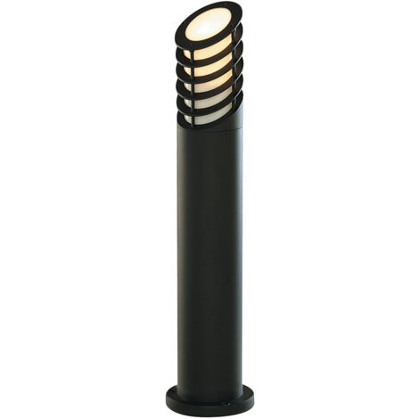 Paletto Esterno Contemporaneo Bollards Alluminio Nero Policarbonato E27 H73Cm