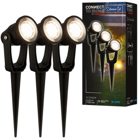 Paletto Esterno Moderno Lillis Plastica Nero Led Integrato 3W 3000K