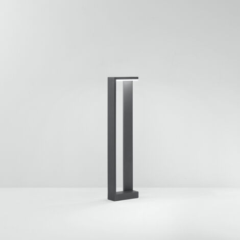 Paletto Esterno Moderno Quad Alluminio Antracite Led 10W 3000K Ip65