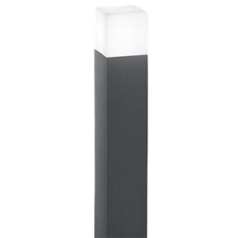 Paletto Esterno Moderno Tower Alluminio Antracite 1 Luce E27 Ip54 H60