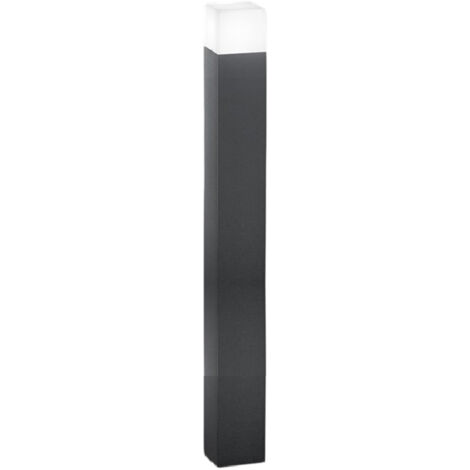Paletto Esterno Moderno Tower Alluminio Antracite 1 Luce E27 Ip54 H90