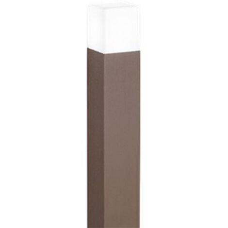 Paletto Esterno Moderno Tower Alluminio Corten 1 Luce E27 Ip54 H60