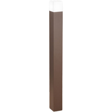 Paletto Esterno Moderno Tower Alluminio Corten 1 Luce E27 Ip54 H90
