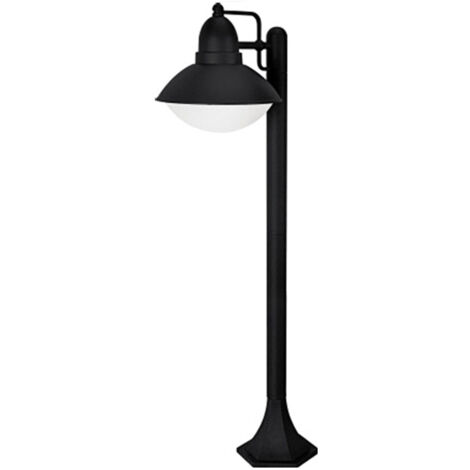 Paletto Esterno Nordico Urban Alluminio Nero Bianco 1 Luce E27 Ip44
