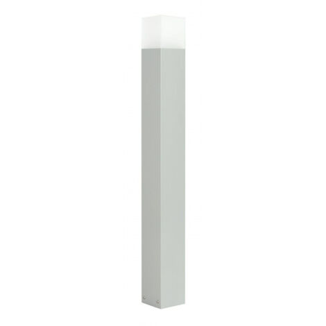 Paletto lampada da giardino Cube 100cm E27 argento IP44