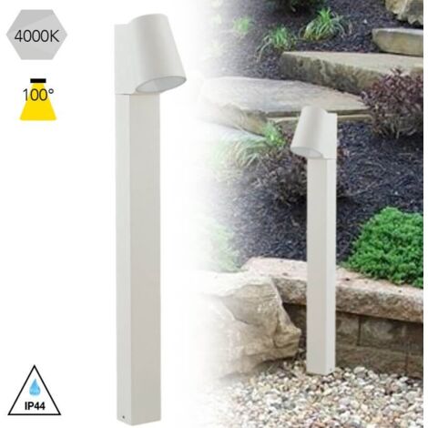 "Paletto LED SINTESI da esterno in alluminio bianco 6W 4000K (luce naturale)"