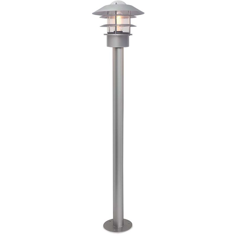 Image of Paletto luminoso da esterno lampada da terra lampione da giardino lampione da giardino in acciaio inox h 100cm