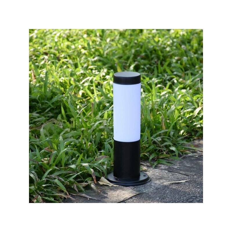 Image of Paletto luminoso da giardino impermeabile per esterni, per vialetti e vialetti d'accesso. Paletto luminoso in acciaio inox grigio urbano da 30 w.