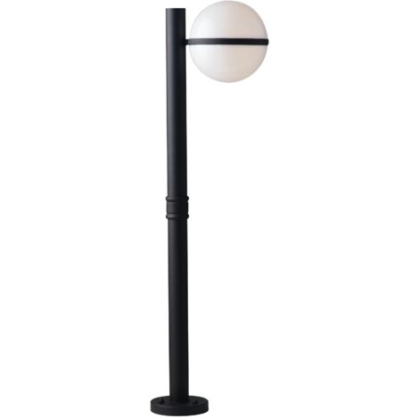 "Paletto ORBIT nero con diffusore bianco (1xE27) IP44"