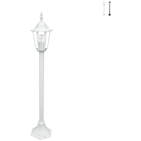 "Paletto per esterno MILANO bianco con diffusore in vetro 105 cm. IP44"