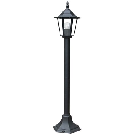 "Paletto per esterno MILANO nero con diffusore in vetro 105 cm. IP44"