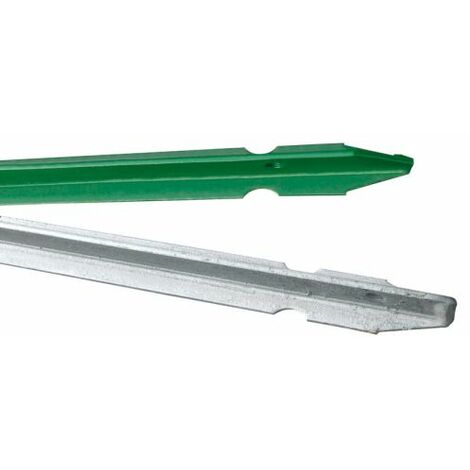 10 Paletti In Ferro A T Plastificati Verde Per Recinzioni - 125 Cm - 30x30x3 Mm - Made In Italy - Foto 6