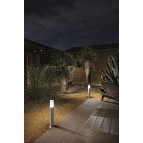 PALETTO POU-83 COLORE SILVER  H.80CM 1 LUCE ATTACCO E27 IP44