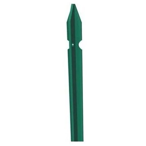 FERROBULLONI Paletto A T Plastificato Verde Per Recinzione H Cm 125 - Mm 30X30 - Cf. 10 Pz