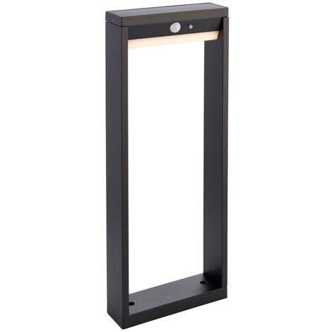 Paletto solare giardino 50cm con sensore PIR nero LED