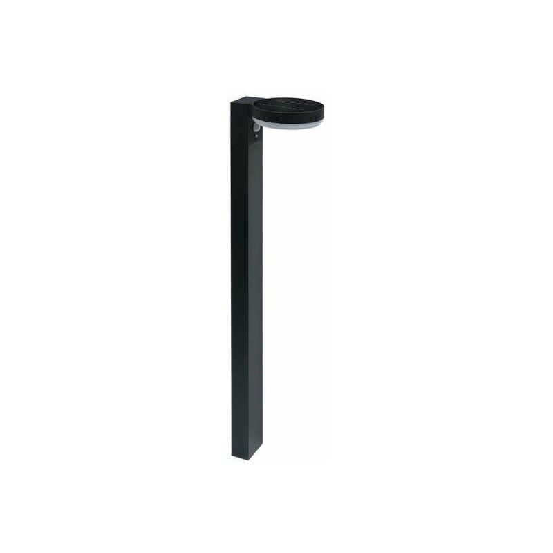 Optonica - Terminale solare 6W led con rilevatore di presenza nero 90cm