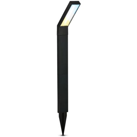 Paletto Solare Moderno Bitva Alluminio Nero Led Integrato 1,5W