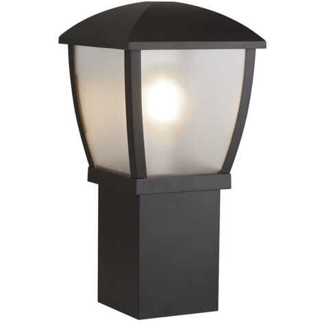 Paletto Vintage Seattle Alluminio Nero Policarbonato Trasparente E27 H45Cm