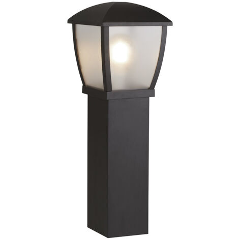 Paletto Vintage Seattle Alluminio Nero Policarbonato Trasparente E27 H73Cm