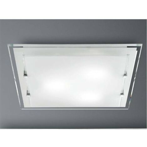 Palfonnier en verre blanc couleur attaque e27 3x40w 5744b
