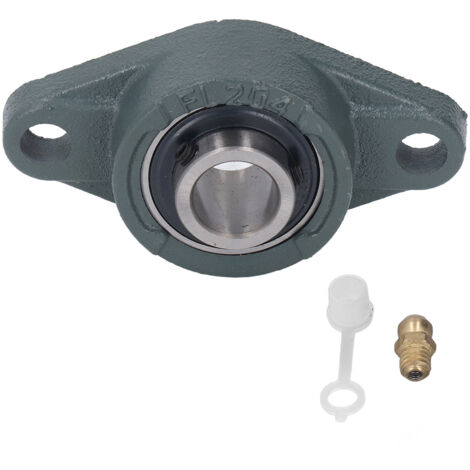 Palier à semelle à montage par bride, roulement silencieux à faible frottement pour applications industrielles, alésage de 20mm.