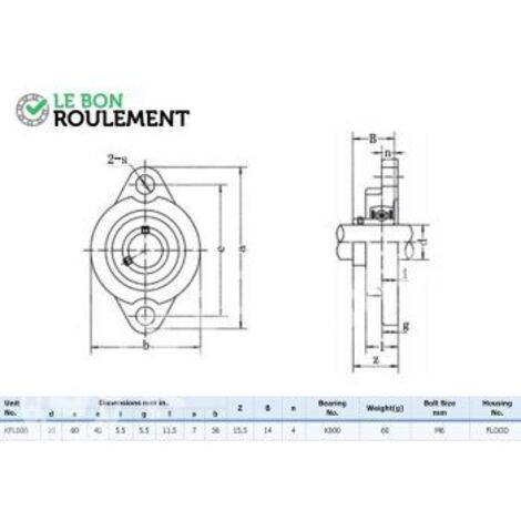 Palier aluminium KFL000