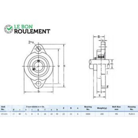 Palier aluminium KFL004