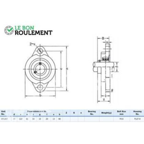 Palier aluminium KFL007