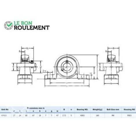 Palier aluminium KP003