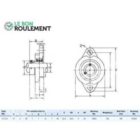 Palier aluminium UFL003