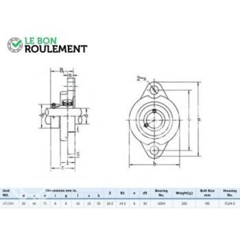 Palier aluminium UFL004
