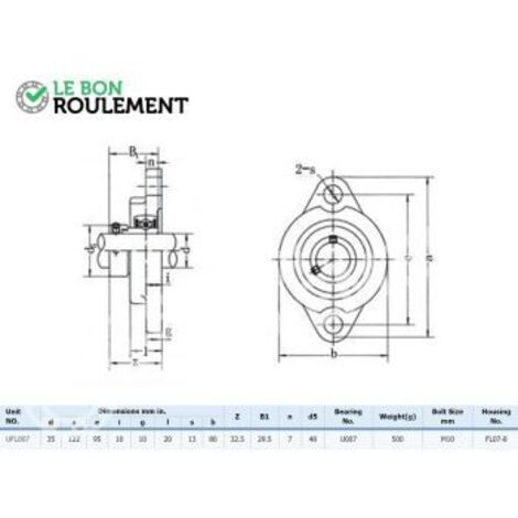 Palier aluminium UFL007