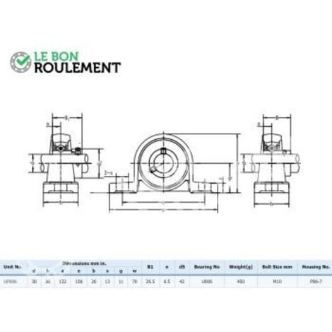 Palier aluminium UP006