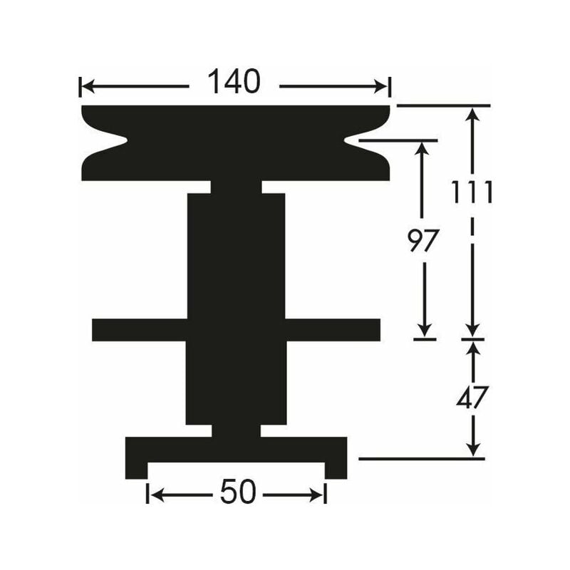 Palier avec poulie diamètre 140 CAST - DYNAMARK - AMF - NOMA 327519 - 307354 - 56424 HUSQVARNA 533317705