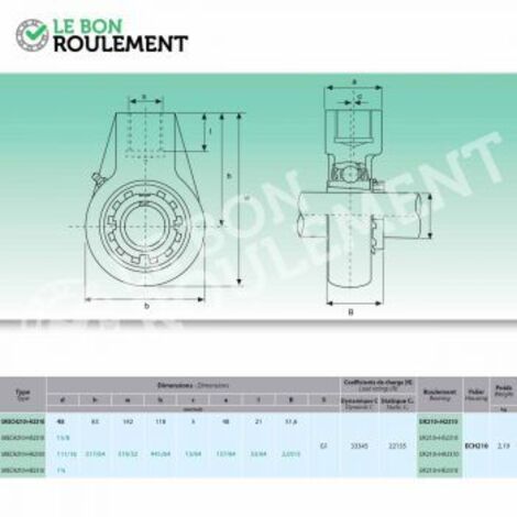 Palier fonte UKECH210+H2310