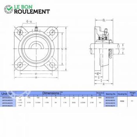 Palier fonte UKF310+H2310