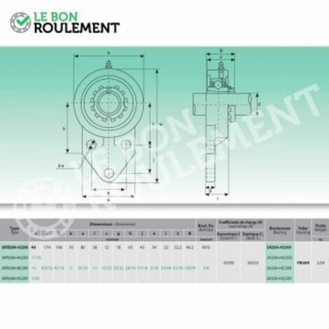 Palier fonte UKFB209+H2309